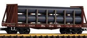 GER: G Flachwagen mit Rohrladung D&RGW