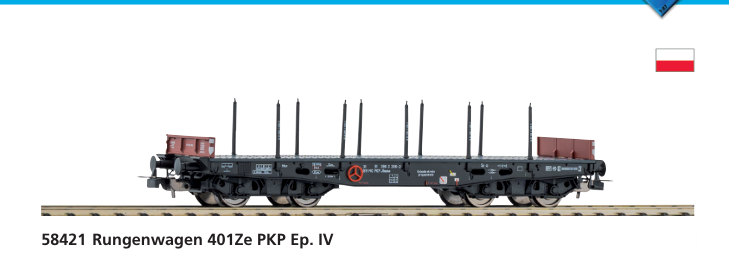 PIKO 58421 – Klanicový vůz 401Ze PKP, ep. IV