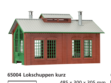 PIKO 65004 – Lokomotivní depo – krátké