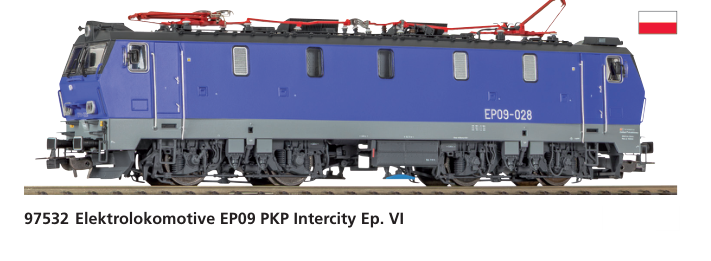 PIKO 97532 – Elektrická lokomotiva EP09 PKP Intercity, ep. VI