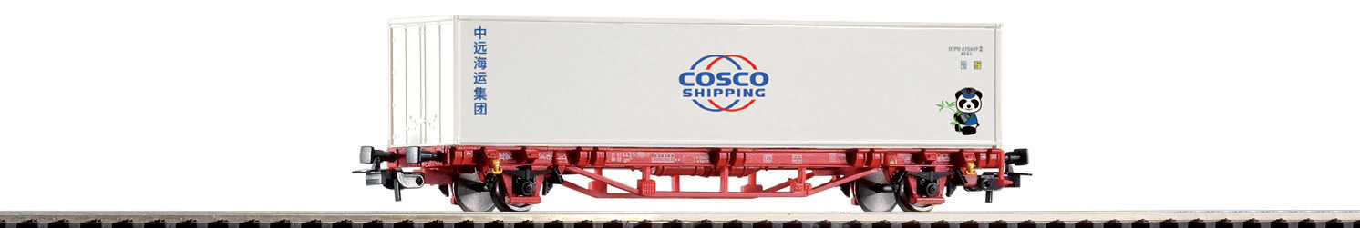 Containertragwagen Lgs DB AG mit 1x40' Cosco Container mit Panda Ep. VI (27749)