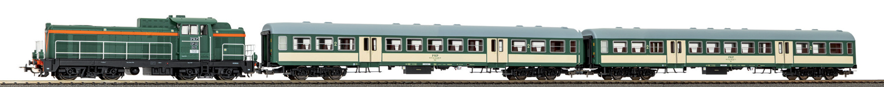 Start-Set Diesellok SP42 mit zwei Nahverkehrswagen PKP Ep. V (57034)