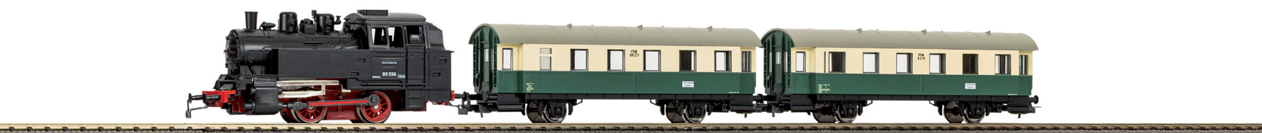 Start-Set Dampflok BR 80 VSM mit zwei Personenwagen NS Ep. VI (57035)